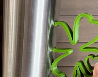 Shamrock Handle,Shamrock Tumbler Handle,St Patrick handle, Good luck handle, Shamrock cup handle,St Patrick Design
