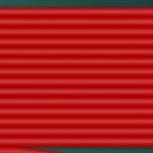 May include: A red ribbon with a textured surface. The ribbon is approximately 1 inch wide and 10 inches long.