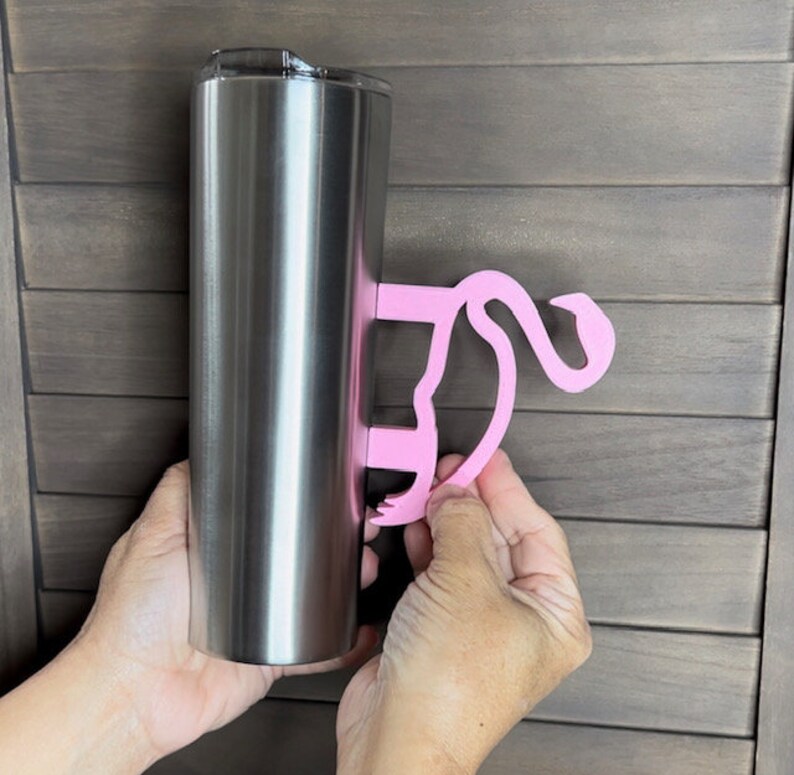 Flamingo Handle,Flamingo Tumbler Handle,Flamingo handle, Pink Flamingo handle, Flamingo cup handle,Flamingo Design bild 3