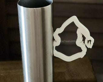 Grinch Tumbler handle,Grinch Cup Handle,3d printed Grinch Tumbler Handle,Grinch head Silhouette tumbler Handle,Christmas handle