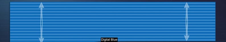 May include: A blue ribbon with horizontal stripes. The ribbon is labeled "Digital Blue".
