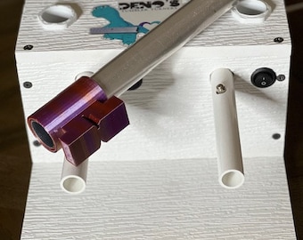 3D Printed Stapler adapter for 1" Aluminum Pipe-Single Stapler adapter 1" Aluminum Pipe- Deno’s Tumbler Turner QR with 1" Aluminum Pipe.