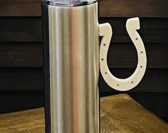 Horseshoe Tumbler handle,Horseshoe Cup Handle,3d printed Horseshoe silhouette, Horseshoe Handle,Tumbler Handle,Horseshoe design.