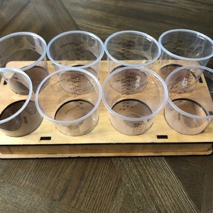 Mixing Cup Holder 3oz-4oz-8oz/4oz Glitter Shaker Holder-Acrylic Paints Holder-Squeeze Bottles Holder up to 12oz-Laser Cut-N/Person
