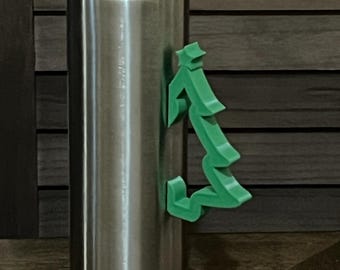 Christmas Tree Tumbler handle,Christmas Cup Handle,3d printed Christmas Tumbler Handle,Christmas Tree Silhouette Handle,Tumbler Handle