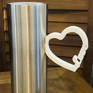 Heart Tumbler handle,Heart Cup Handle, Tumbler handle, 3d printed heart Tumbler Handle,Heart love Handle,Valentine designs.