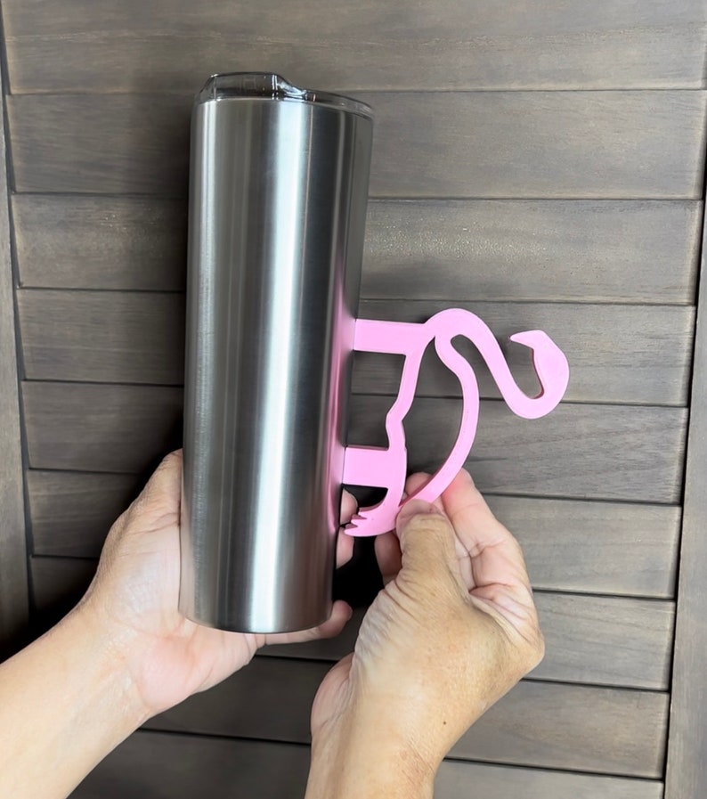 Flamingo Handle,Flamingo Tumbler Handle,Flamingo handle, Pink Flamingo handle, Flamingo cup handle,Flamingo Design bild 1