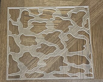 Cow Print Acrylic Stencil - Bleach T-Shirts Acrylic Cow Stencil - Reusable Acrylic Cow Stencil - Acrylic Stencils Active