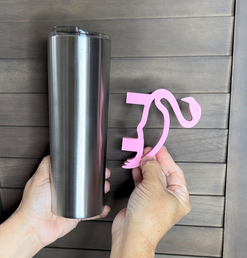 Flamingo Handle,Flamingo Tumbler Handle,Flamingo handle, Pink Flamingo handle, Flamingo cup handle,Flamingo Design bild 2