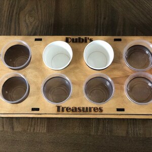 Laser Cut Mixing Cup Holder 2.5 oz- 3oz-/ 4oz Glitter Shaker Holder-Acrylic Paints Holder-Squeeze Bottles Holder-Personalized