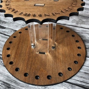 Pen Display Stand - Pen Stand Holder - Pen Stand Wood - Pen Stand Acrylic Carousel style - Personalized