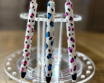 Acrylic Pen Display Stand -Pen Stand Holder with Lazy Susan-Pen Stand Acrylic-Pen Stand Acrylic Carousel style with Lazy Susan –Personalized