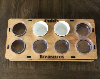 Laser Cut Mixing Cup Holder 2.5 oz - 3oz / 4oz Glitter Shaker Holder-Acrylic Paints Holder-Squeeze Bottles Holder - Non - Personalized