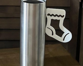 Christmas Stocking Tumbler handle,Christmas Cup Handle,3d printed Christmas Tumbler Handle,Christmas Stocking Handle,Tumbler Handle