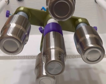Turner shot adapter for Hogg 3oz Tumbler shot Glass and 2oz Lil Tipsy-includes 4 connectors and a single adapter  to the center pipe.