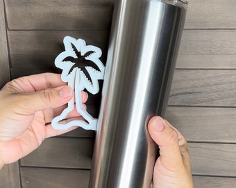 Palm Tree Tumbler Handle,Palm Tree Silhouette Tumbler Handle,Palm tree Cup Handle,Palm tree tumbler Handle,Beach designs,Tropical Designs