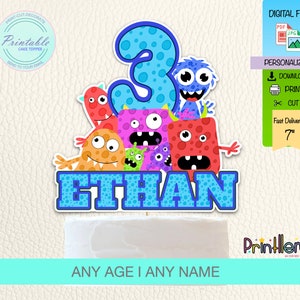 Monsters Cake Topper Cute Monsters Centerpieces Birthday Party Decorations Monsters Baby Shower Monster Cake Decorations Little Monster Cake