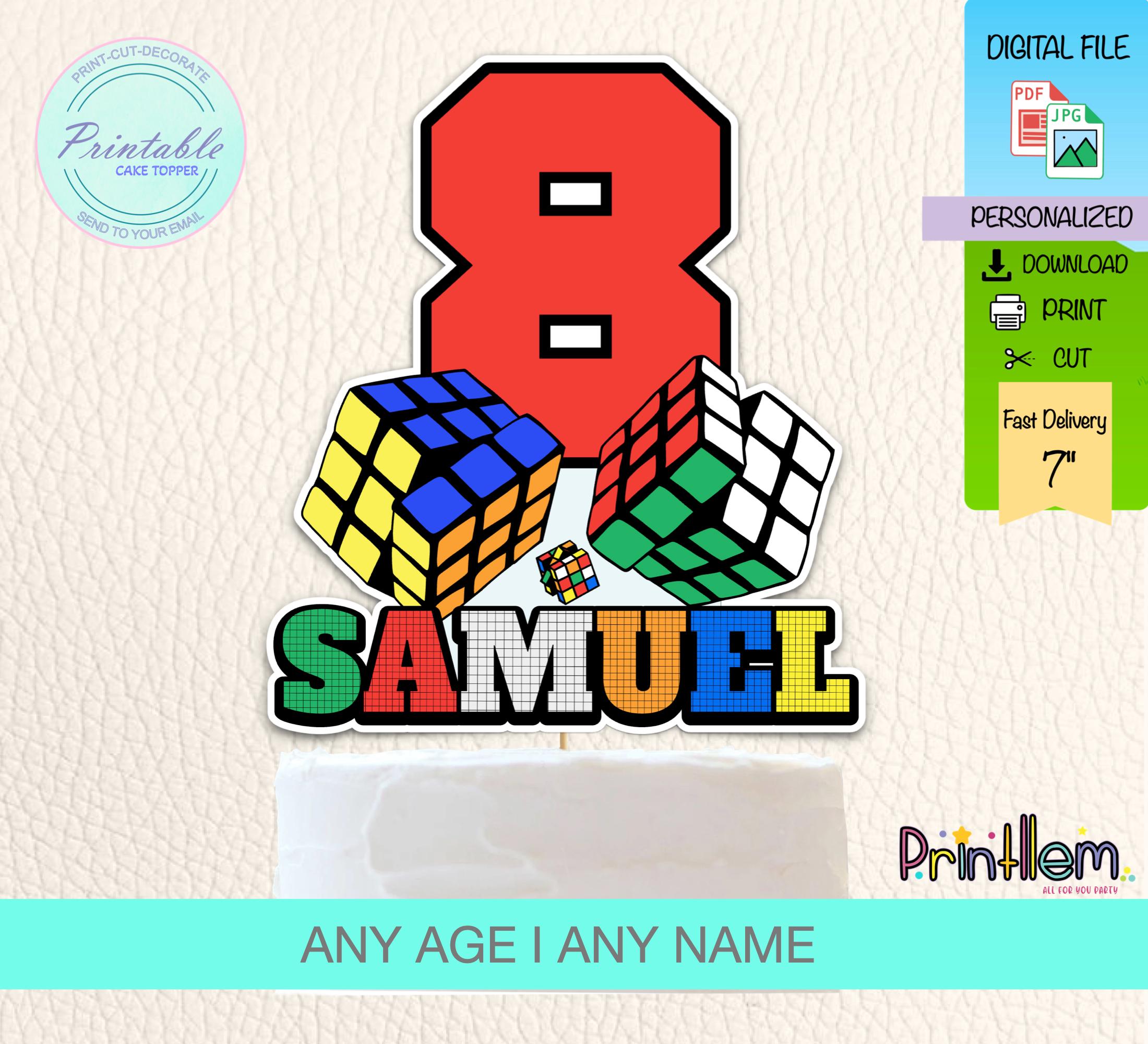 Pastel de cubo de rubic - Etsy México, image size:2200x2000