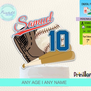 Baseball Cake Topper Printable Baseball Cake Topper Sports Personalized Baseball Cake Decorations Sports Party Cake Smash Baseball Birthday