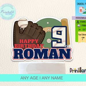 Baseball Birthday Party Cake Topper Printable Sports Party Cake Topper Personalized Baseball Cake Topper Sports Cake Decorations Baseball