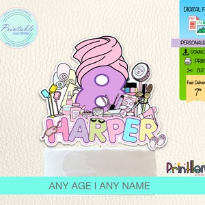 Spa Cake Topper, Spa Birthday Party Printable Cake Topper, Spa Party Decorations, Teenage Girl Spa Slumber Party Sign Cake Topper