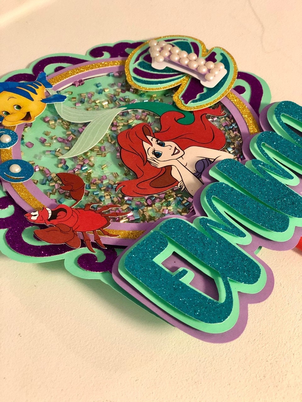 Ariel Meerjungfrau Kuchen Deckel personalisierte Namen Kuchen | Etsy