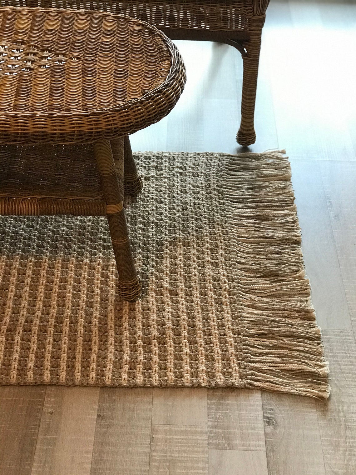 Macrame Rug / Jute Rug / Floor Rug / Rectangular Foot Rug / Etsy