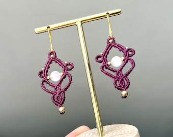 Rose quartz earrings