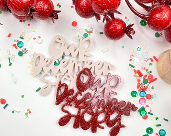 Our December Story  Embellishment | For Scrapbooking| Paper Crafting| Card Making| Embellishment| Engraved | DIY's