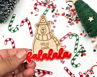 Falalala Veneer Engraved Embellishments For Scrapbooking| Paper Crafting| Card Making| Embellishment| Engraved | DIY's