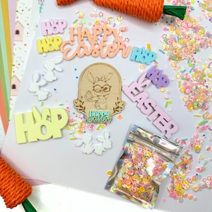 Paasversieringskit | Voor scrapbooking| Papier maken| Kaarten maken| Versiering| Gegraveerd | DIY's