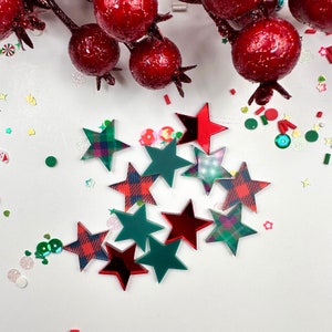 Ster acryl confetti versieringen voor scrapbooking | Papier maken| Kaarten maken| Versiering| DIY-kunstprojecten