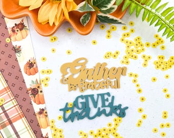 Adornos acrílicos para celebrar y dar gracias: Scrapbooking DIY