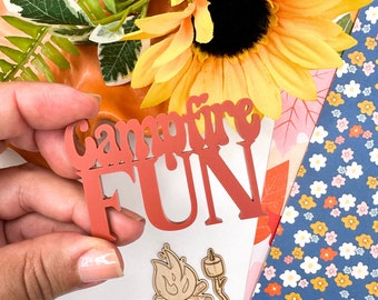 Campfire Fun with Veneer Embellishments For Scrapbooking| Paper Crafting| Card Making| Embellishment| Engraved | DIY's