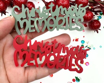 Christmas Memories  Embellishment | For Scrapbooking| Paper Crafting| Card Making| Embellishment| Engraved | DIY's