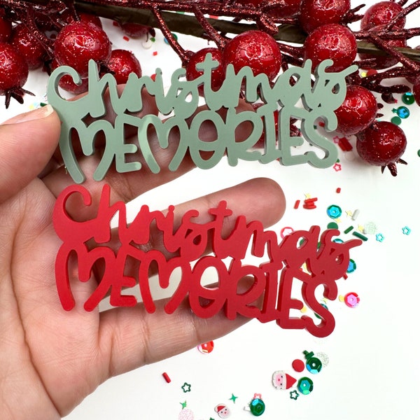 Christmas Memories  Embellishment | For Scrapbooking| Paper Crafting| Card Making| Embellishment| Engraved | DIY's