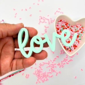 Adorno acrílico Love 1/4 / Para álbumes de recortes / Manualidades con papel / Fabricación de tarjetas / Adornos / Grabados / Bricolaje