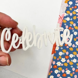 Festeggia l'abbellimento acrilico/per scrapbooking/artigianato con la carta/creazione di cartoline/abbellimento/incisione/fai da te