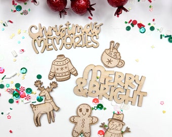 Veneer Engraved Embellishments For Scrapbooking| Paper Crafting| Card Making| Embellishment| Engraved | DIY's