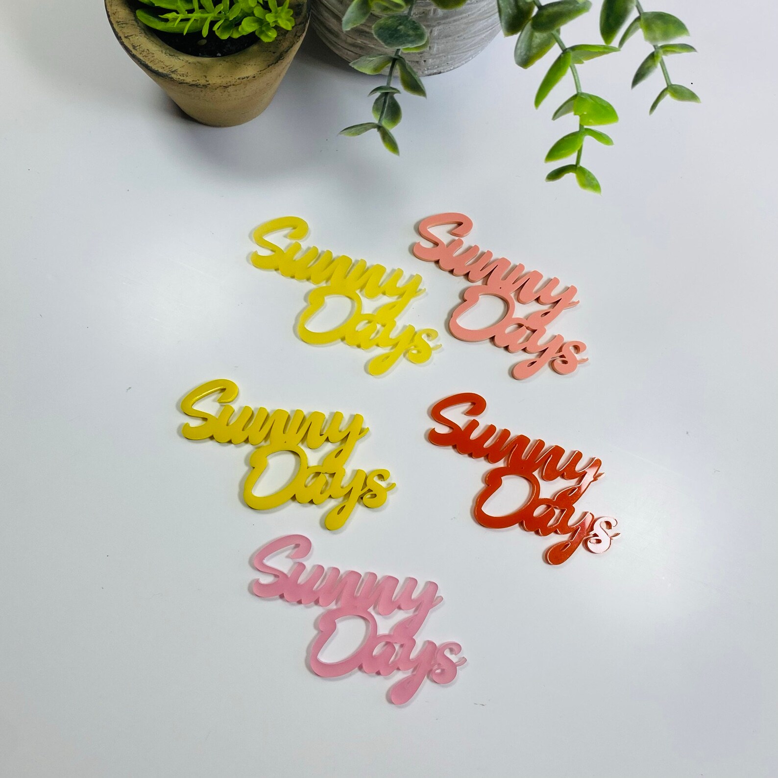 Sunny Days Acrylic Word Embellishment For Scrapbooking Etsy