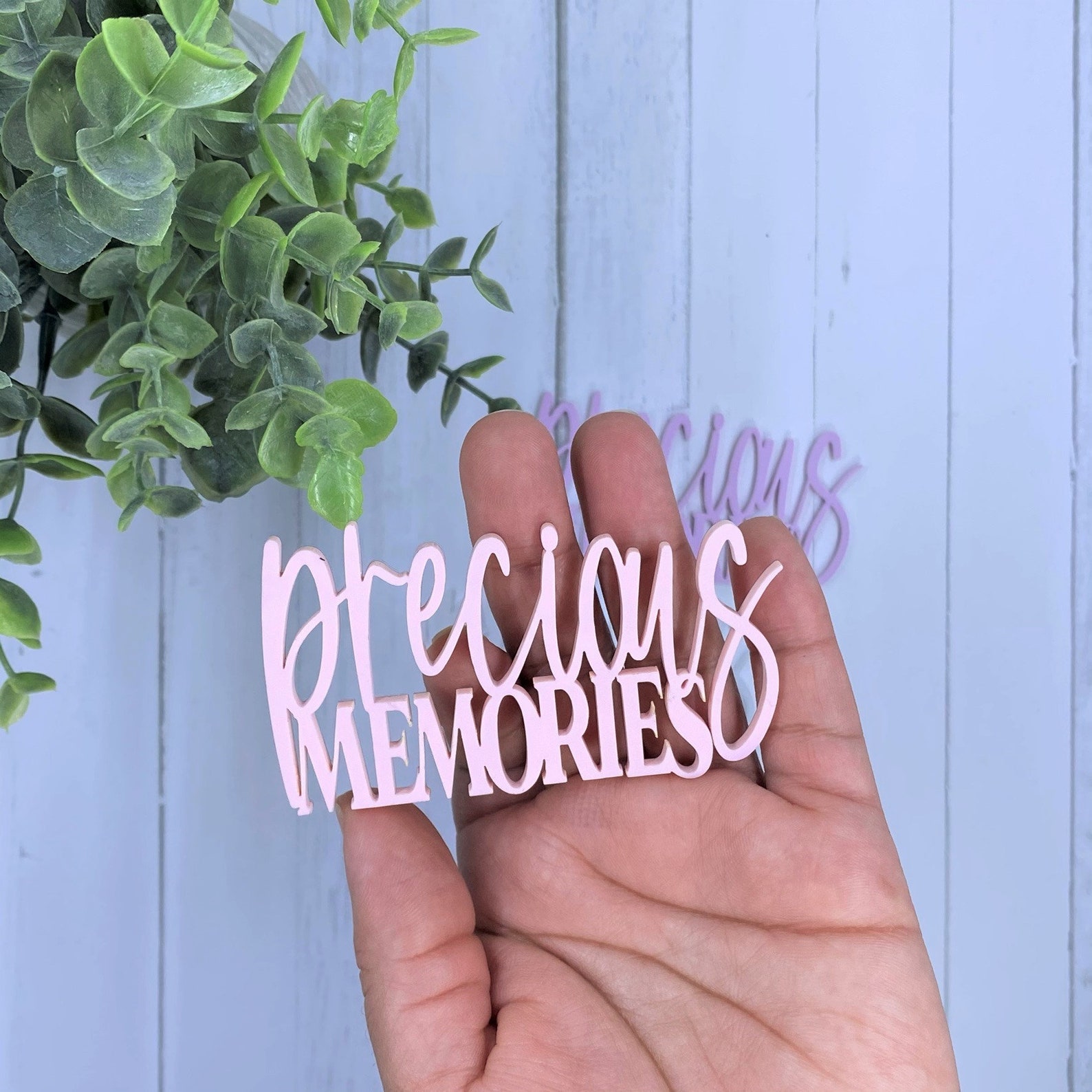 Precious Memories Acrylic Word For Scrapbooking Paper Etsy