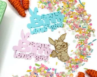 Engraved Bunny Embellishment: Acrylic Scrapbooking DIY Craft