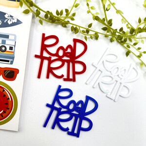 Viagem por estrada |Palavra acrílica| Para álbum de recortes | Artesanato de papel | Fabricação de cartões | Enfeite | Viagem