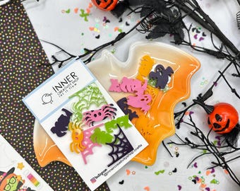 Eek Scary Mini Confetti | Acrylic Halloween Shape Confetti for Scrapbooking , tokens and Card Making