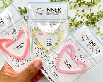 Heart Acrylic Bookmark for Planners |Books| Accessories| Planner Goodies| Accessories