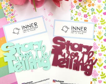 Story Worth Telling Acrylic Scrapbook Title | Scrapbooking | Card Making | Mini Album | Acrylic Embellishment