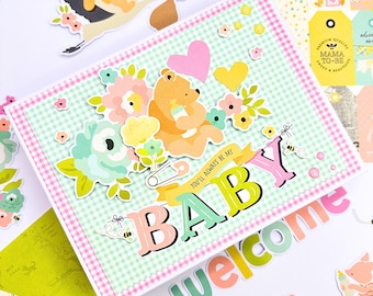 Handmade Baby Memory Album – Classic Pooh First Year Photo Keepsake