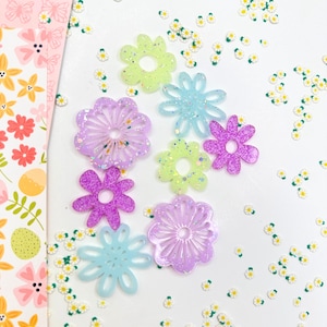 Glimmerflora| Schillernde Blumen Konfetti Mix | Frühlingsfest| Handwerk Verzierungen | Journal Aesthetic |Resin Art Lieferungen|
