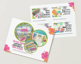 Beach Town Summer Adventures Mini Album | Digital PDF Instructions