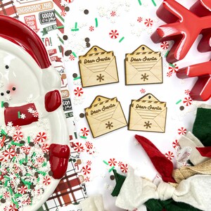 Caro Babbo Natale Buste in legno incise Abbellimenti / Per scrapbooking / Lavori di carta / Realizzazione di biglietti / Abbellimento / Incisione / Fai da te